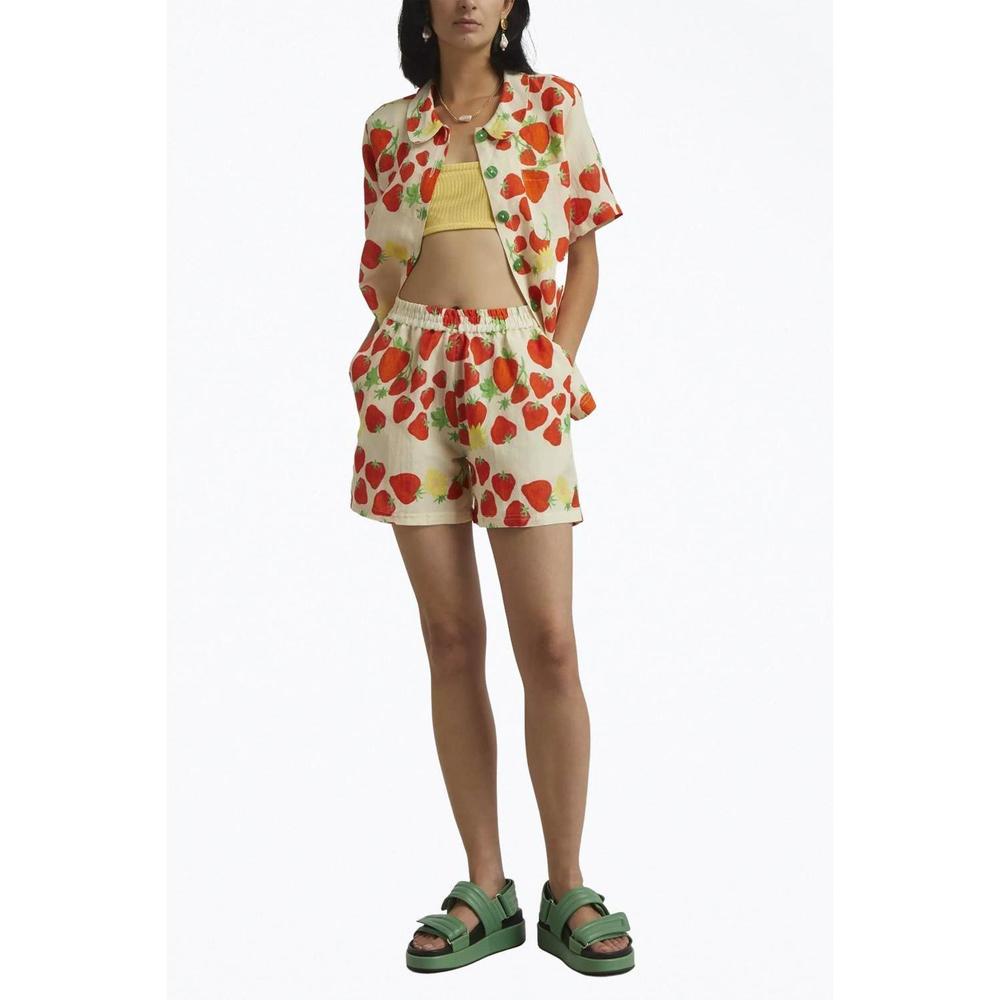 Strawberry Print Shorts